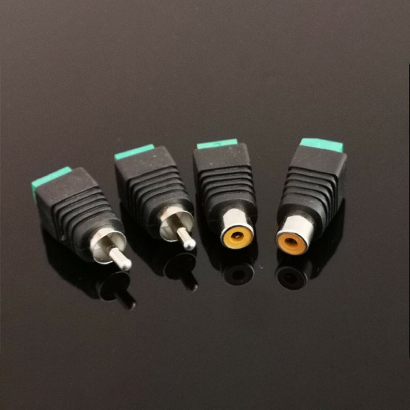Speaker Wire to RCA Female Male Adapter Connector