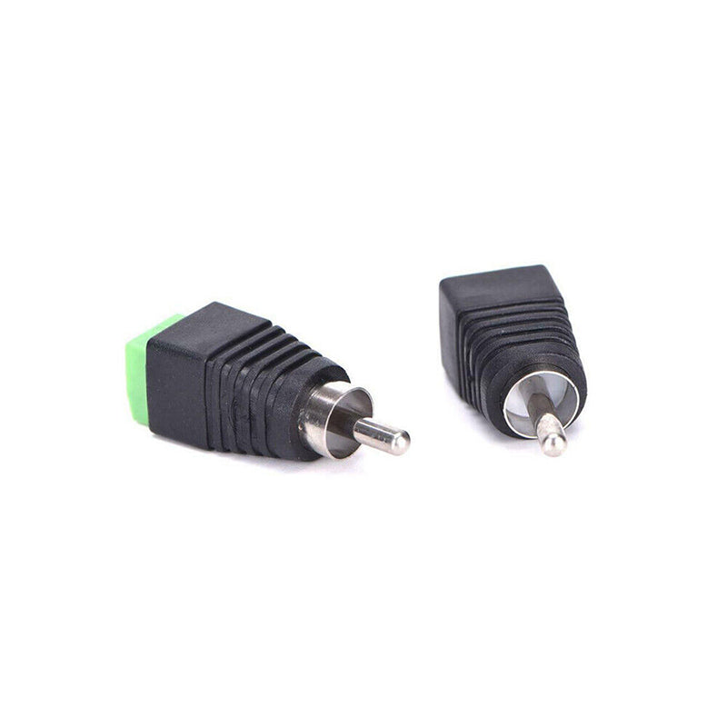 Speaker Wire to RCA Female Male Adapter Connector
