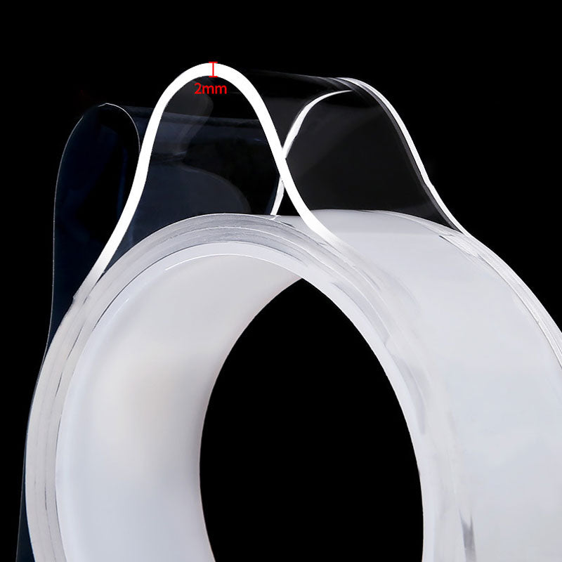 Double-Sided Nano Tape 20mm Clear Reusable Washable Roll