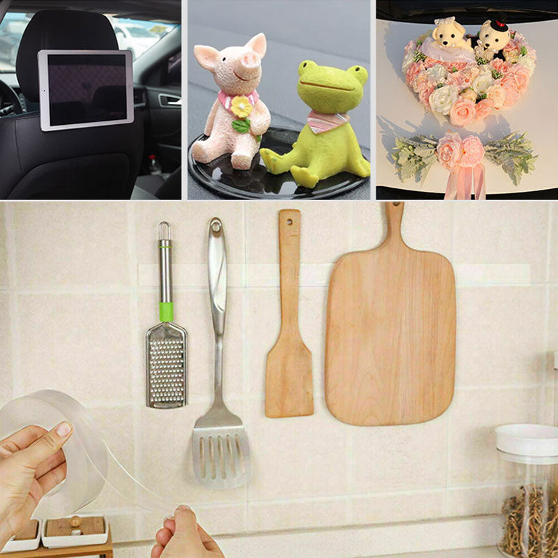 Double-Sided Nano Tape 20mm Clear Reusable Washable Roll