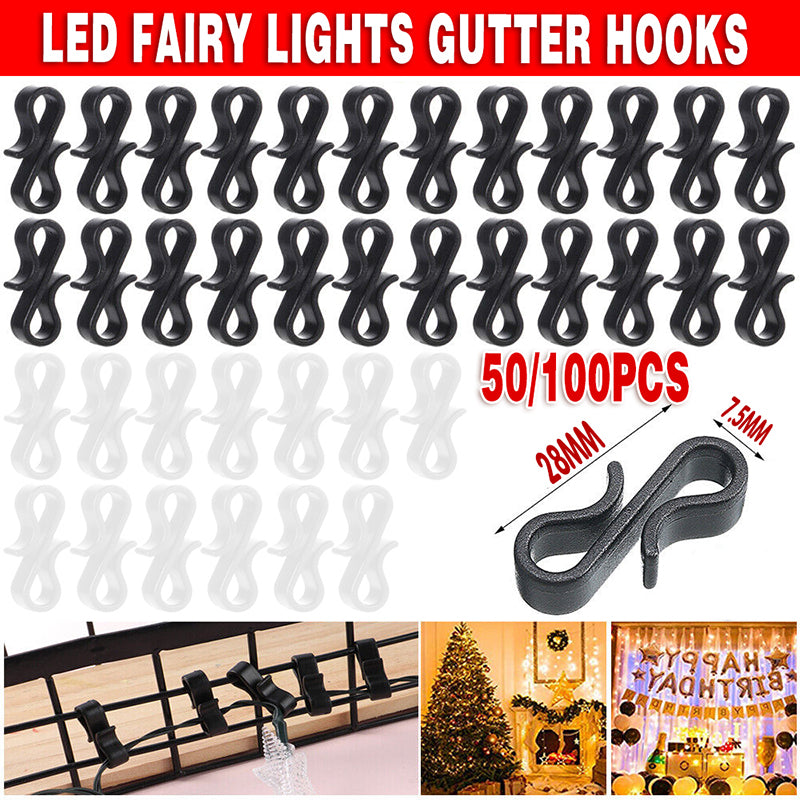 100pcs Gutter Hooks for Fairy Lights Clips