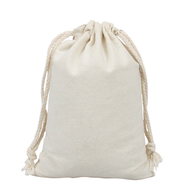 Canvas Drawstring Bags in Bulk Calico Cotton