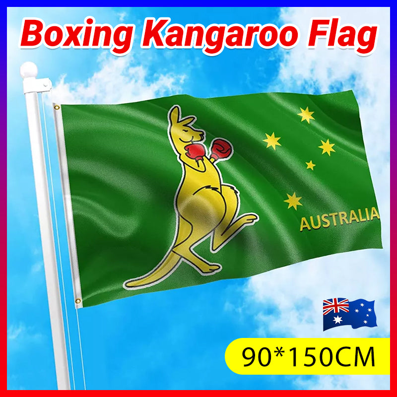 Boxing Kangaroo Flag 3x5ft Polyester with Grommets