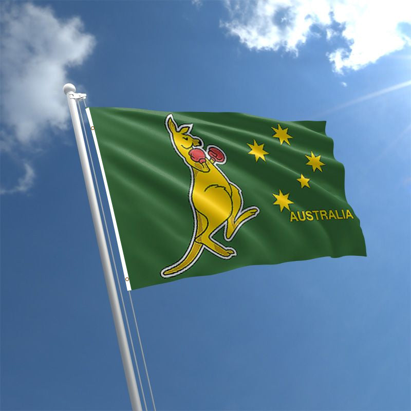 Boxing Kangaroo Flag 3x5ft Polyester with Grommets