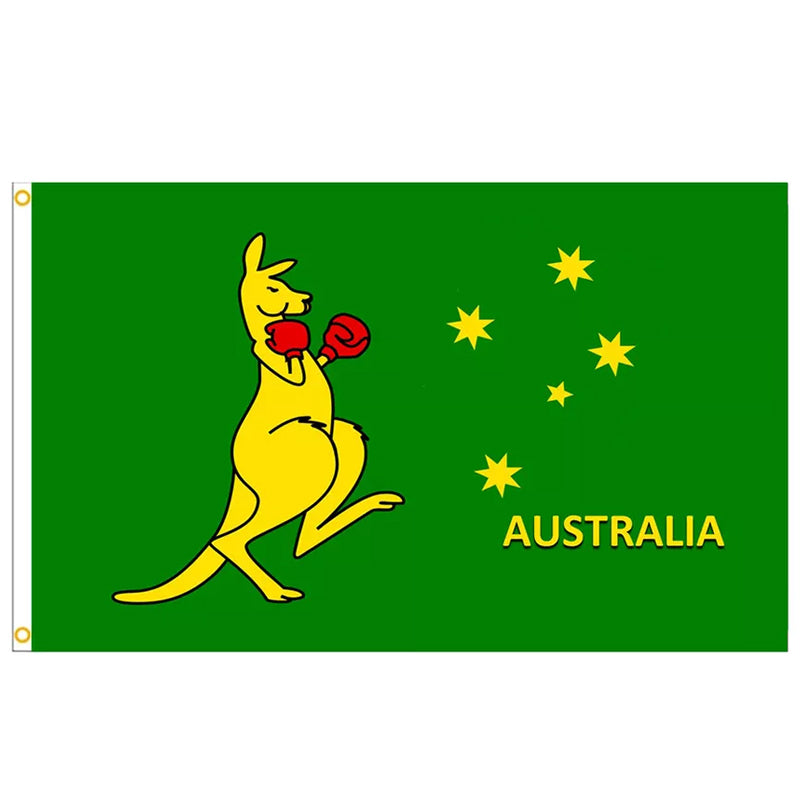 Boxing Kangaroo Flag 3x5ft Polyester with Grommets