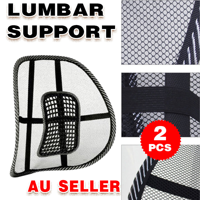 2pcs Mesh Lumbar Back Support Cushions