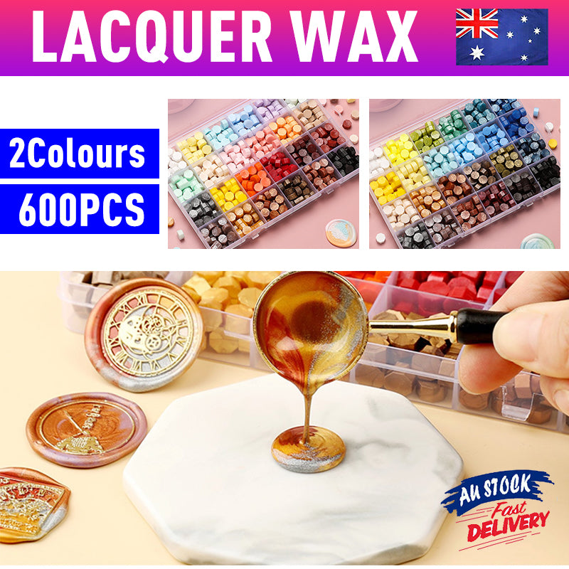 600 Pcs Colour Sealing Wax Beads with Macaron Blue Mix