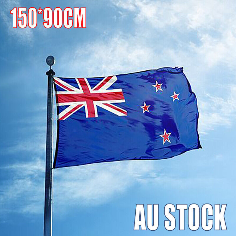 NZ Flag 90x150cm Polyester with Metal Grommets