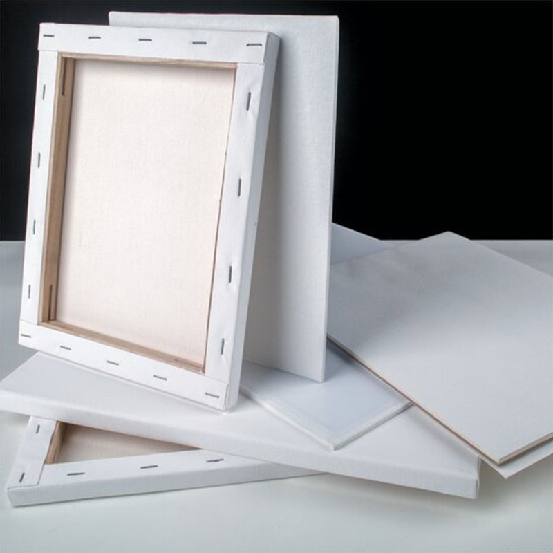 5 Pcs Blank Stretched Canvas Cotton Triple Gesso Primed Acid-Free