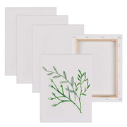 5 Pcs Blank Stretched Canvas Cotton Triple Gesso Primed Acid-Free