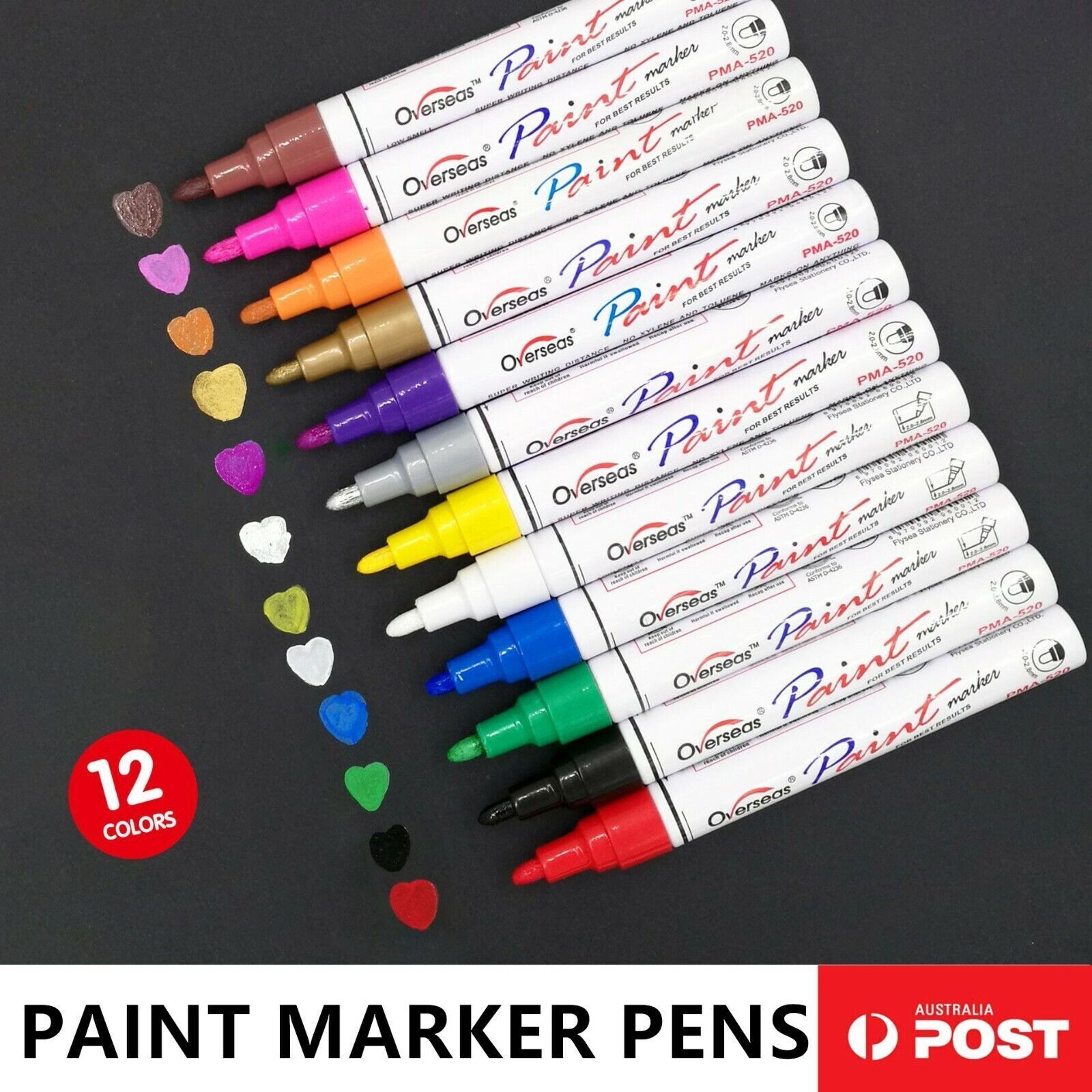 Paint Marker Pen Oil-Based Permanent for Tyre Glass Rubber