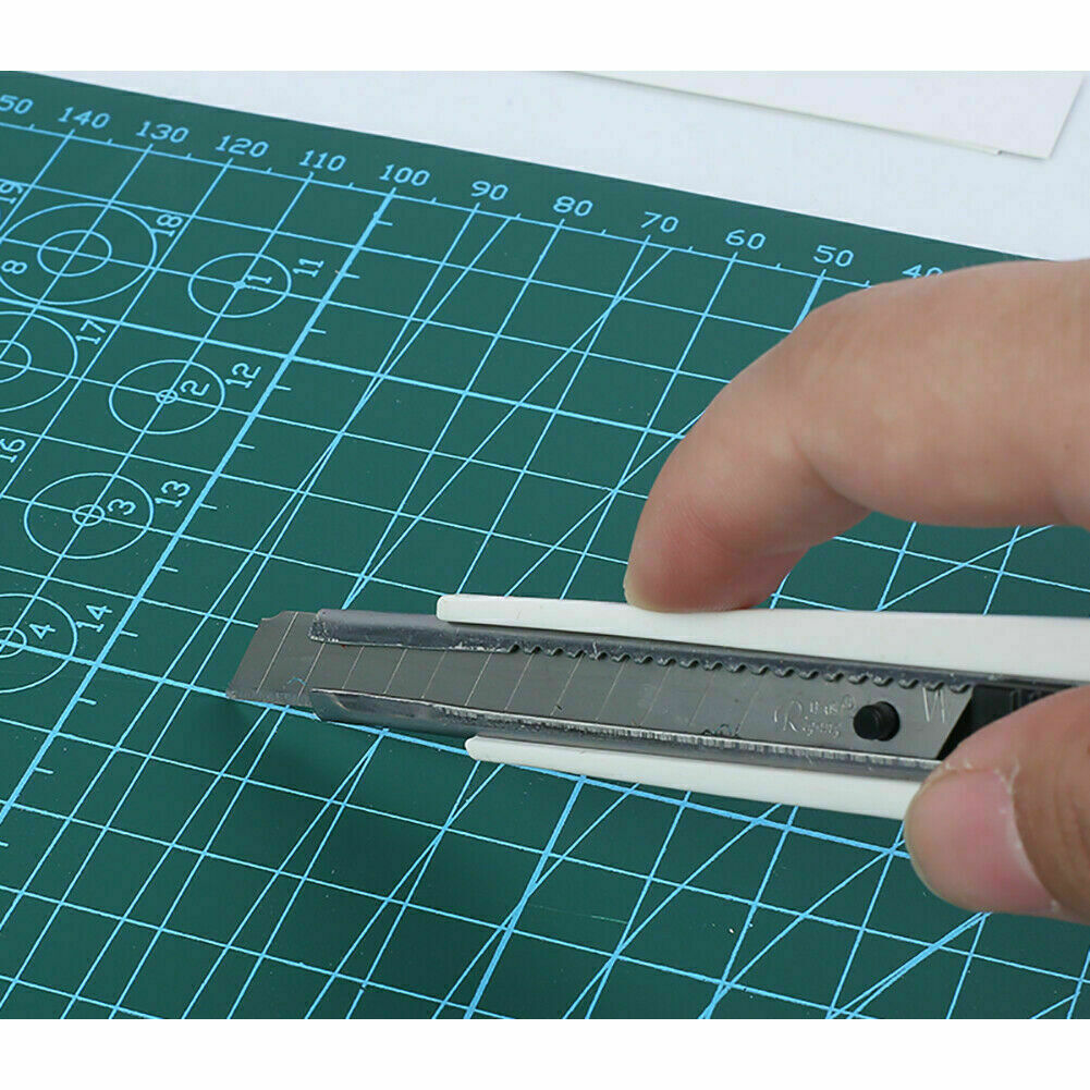 5 Sizes PVC Cutting Mat Self Healing Green Grid Junesix