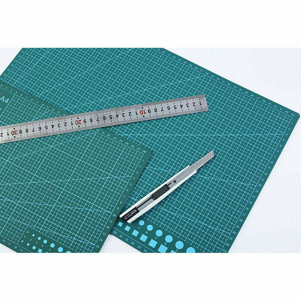 5 Sizes PVC Cutting Mat Self Healing Green Grid Junesix