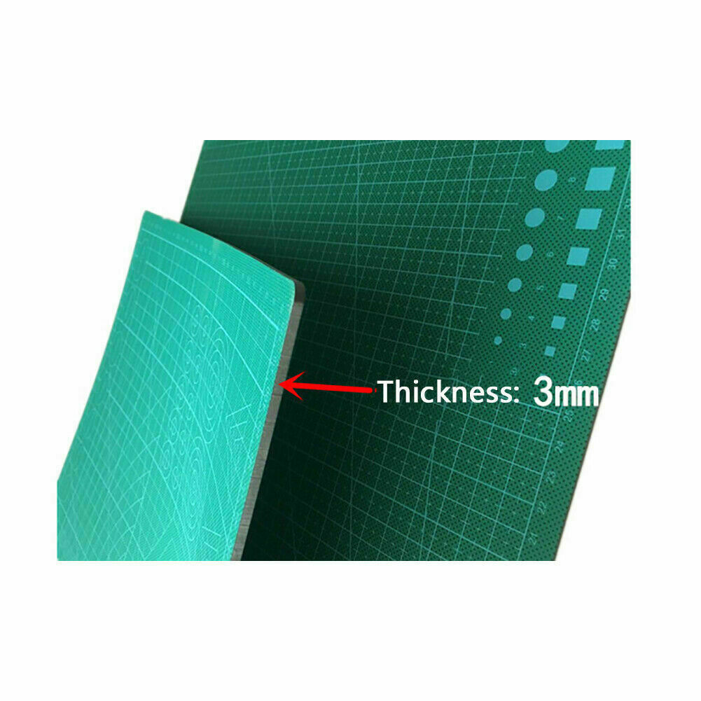5 Sizes PVC Cutting Mat Self Healing Green Grid Junesix