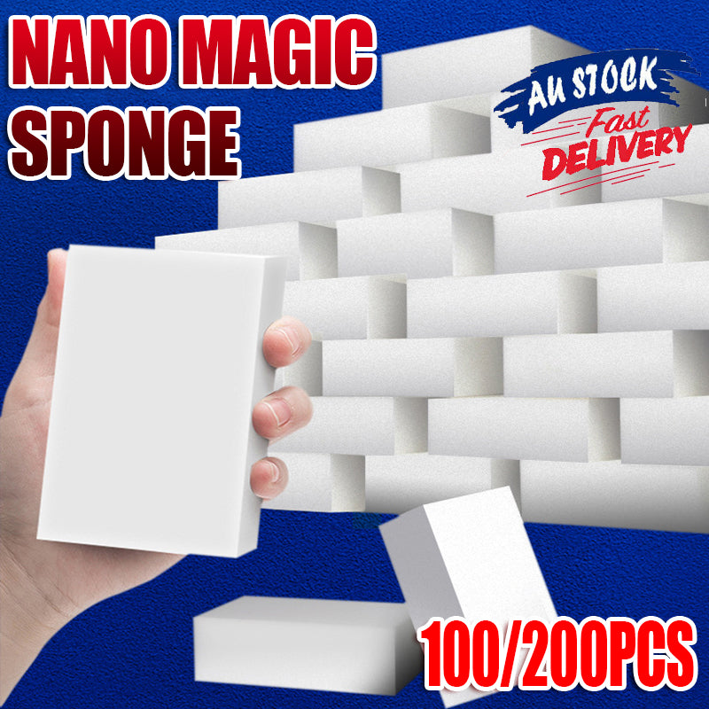 200 Pcs Nano Magic Sponge Eraser White Melamine Cleaning Pads