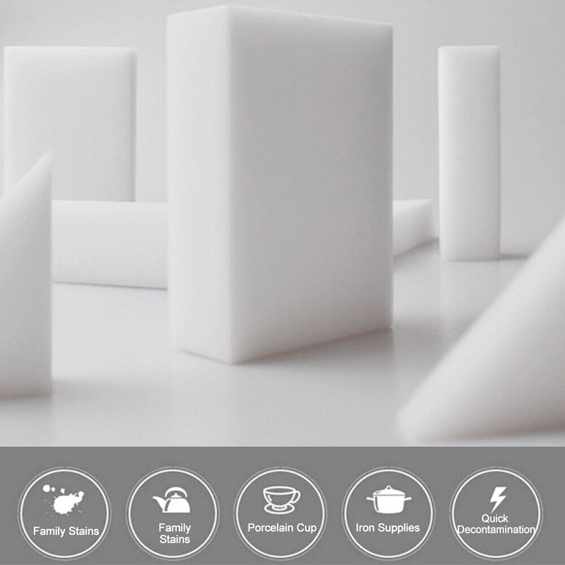 200 Pcs Nano Magic Sponge Eraser White Melamine Cleaning Pads