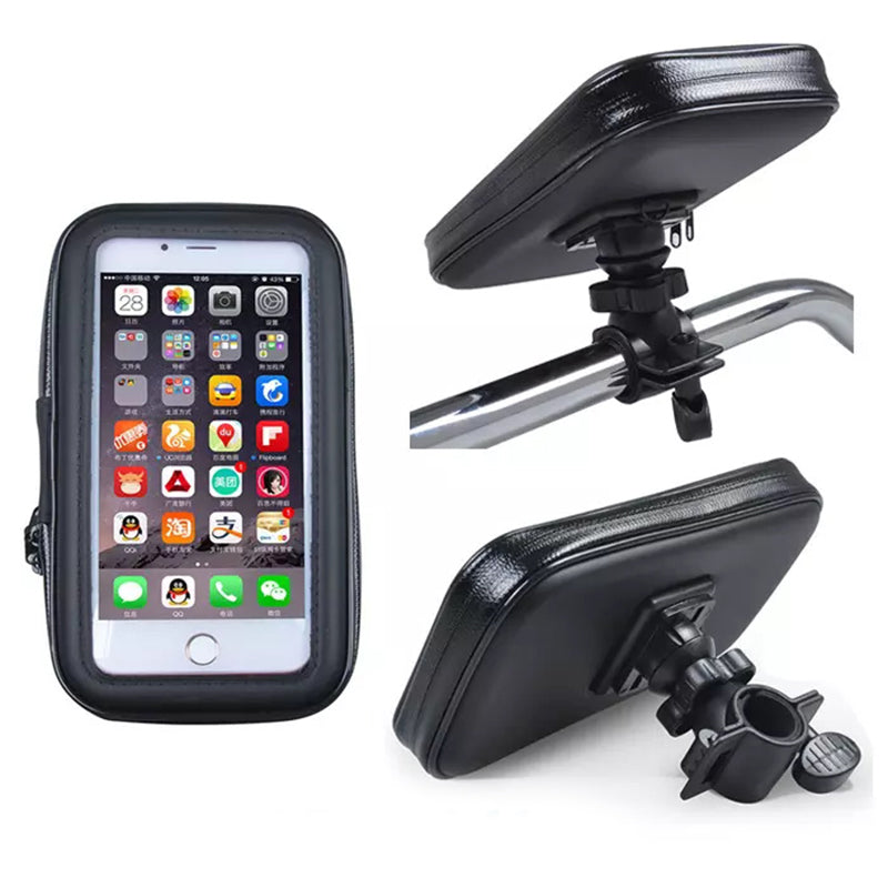 Bike Phone Holder Waterproof Case with Handlebar Mount
