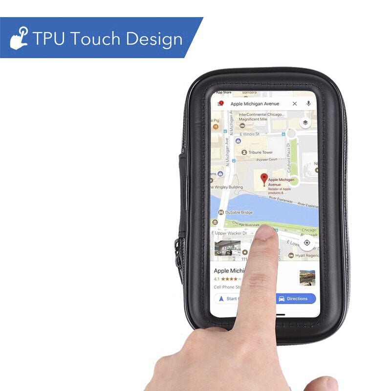 Bike Phone Holder Waterproof Case with Handlebar Mount