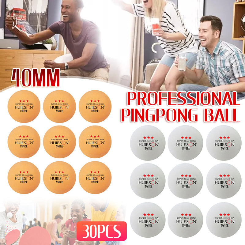 30pcs 3-Star Table Tennis Balls 40mm for Training