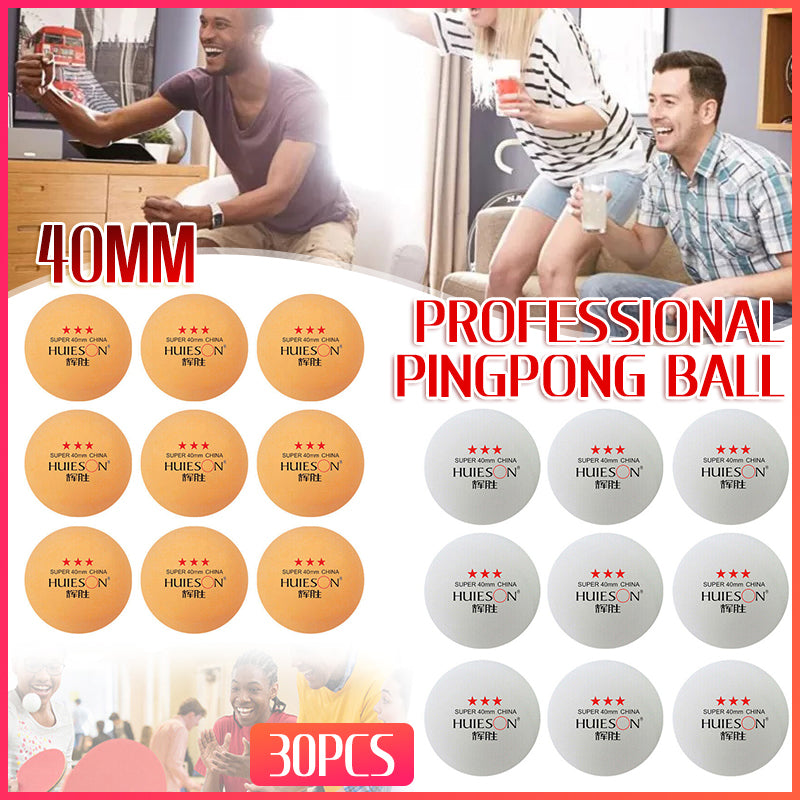 30pcs 3-Star Table Tennis Balls 40mm for Training
