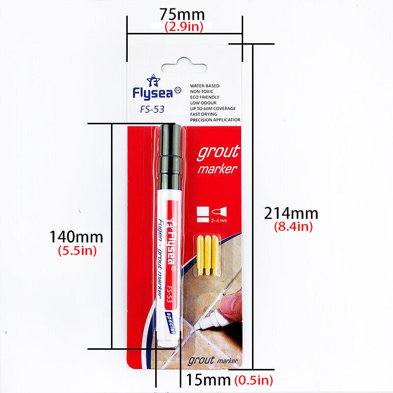 Grout Marker Repair Pen Waterproof Mildew for Tile Styling