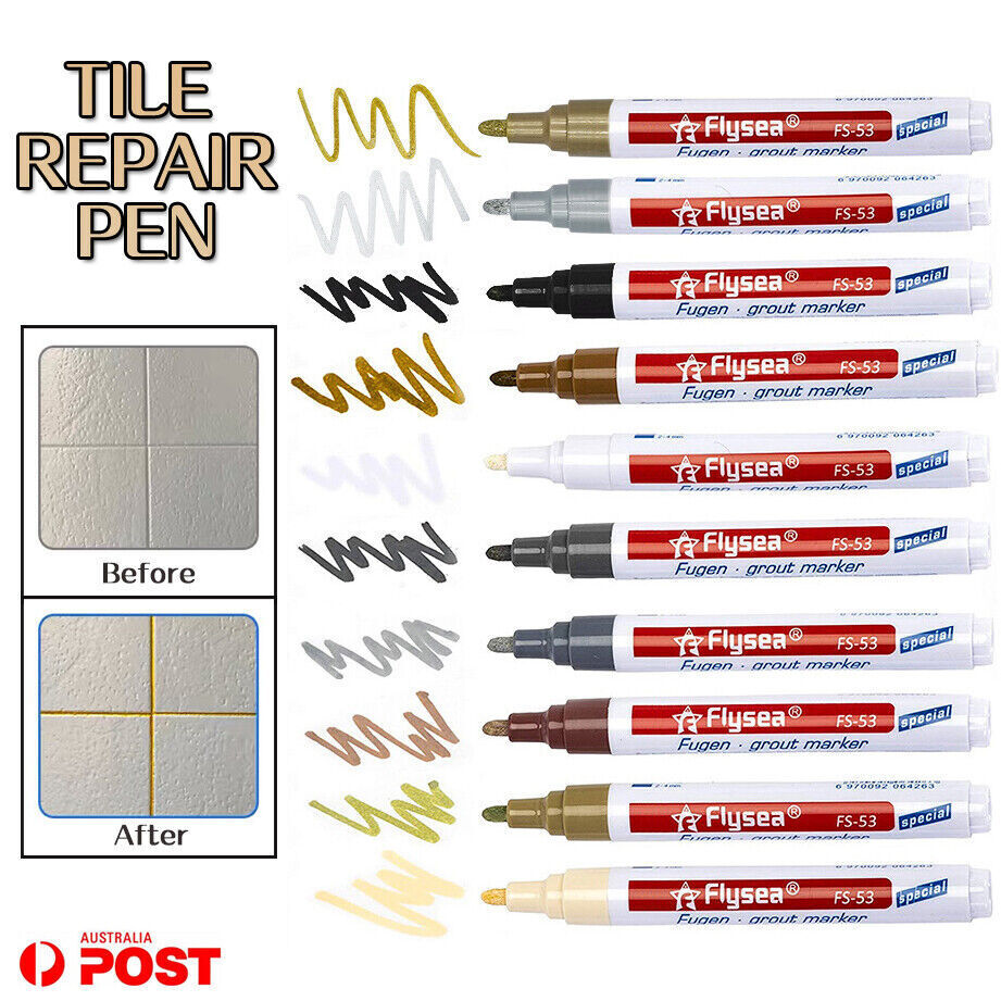 Grout Marker Repair Pen Waterproof Mildew for Tile Styling