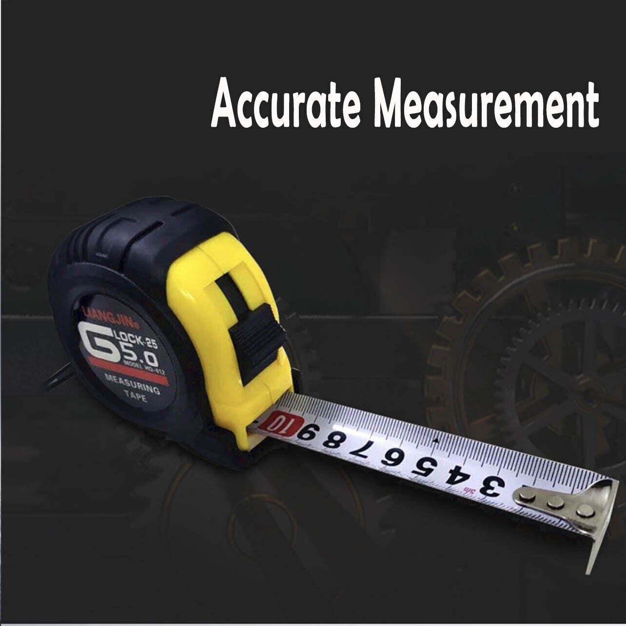 3/5/10m Measuring Tape Steel Ruler with Lock Rubber Grip Metric and Inch