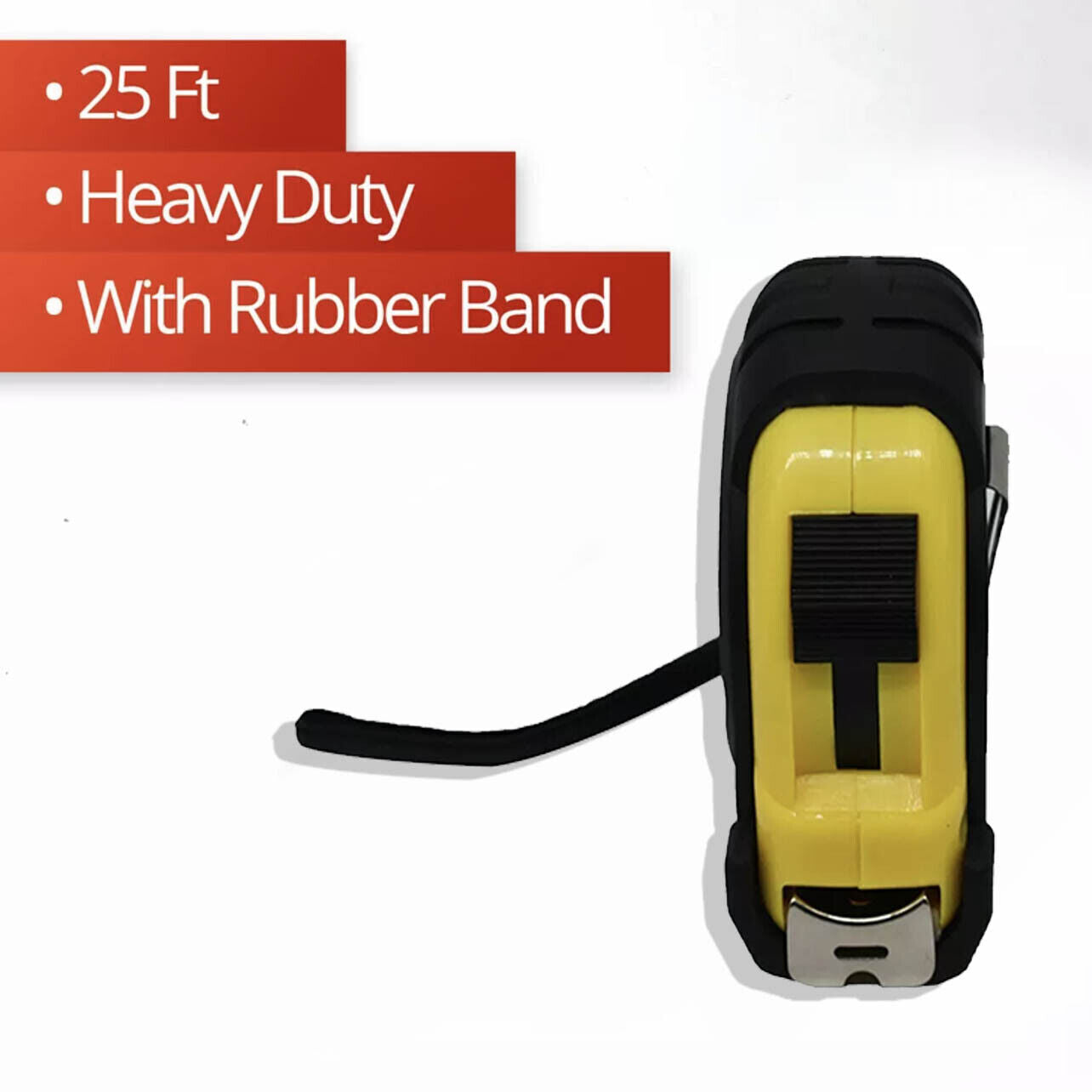 3/5/10m Measuring Tape Steel Ruler with Lock Rubber Grip Metric and Inch
