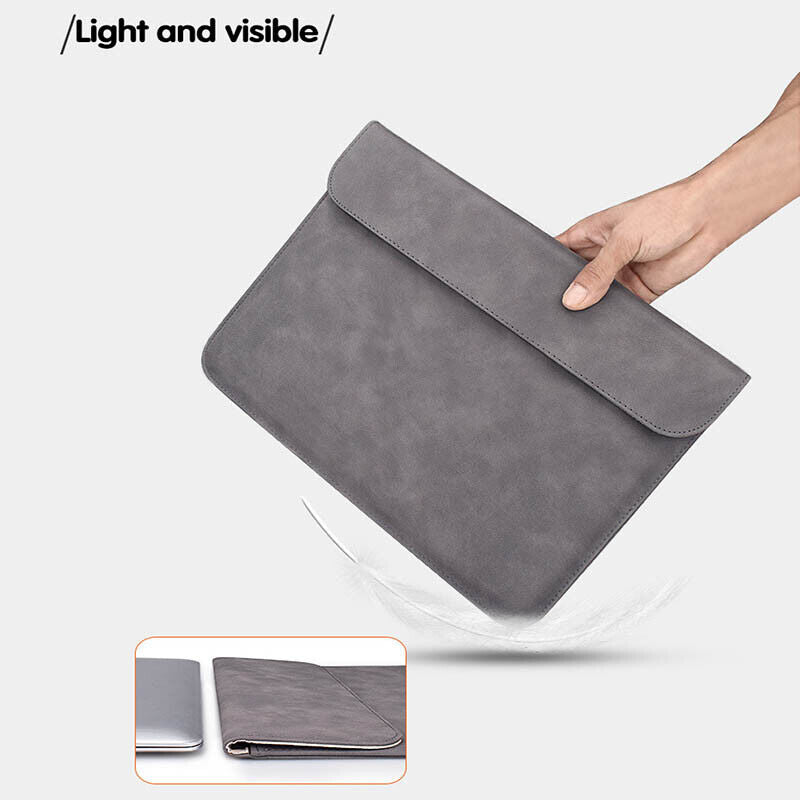 PU Leather Laptop Sleeve with Magnetic Closure for 13"–15.4" Devices