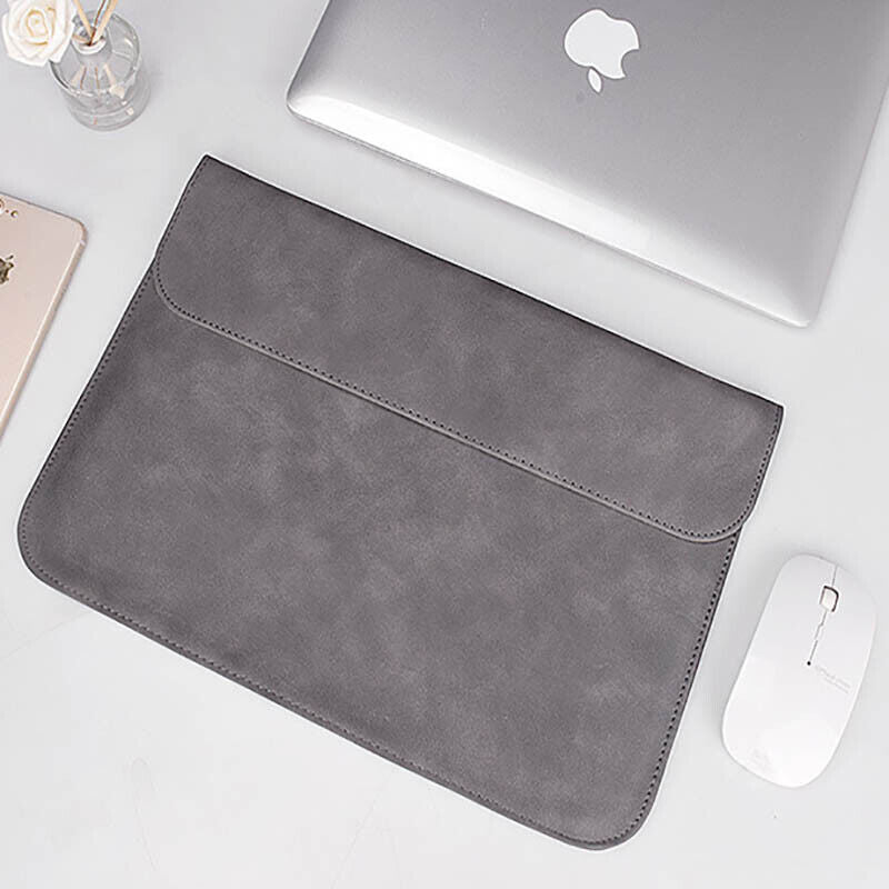 PU Leather Laptop Sleeve with Magnetic Closure for 13"–15.4" Devices