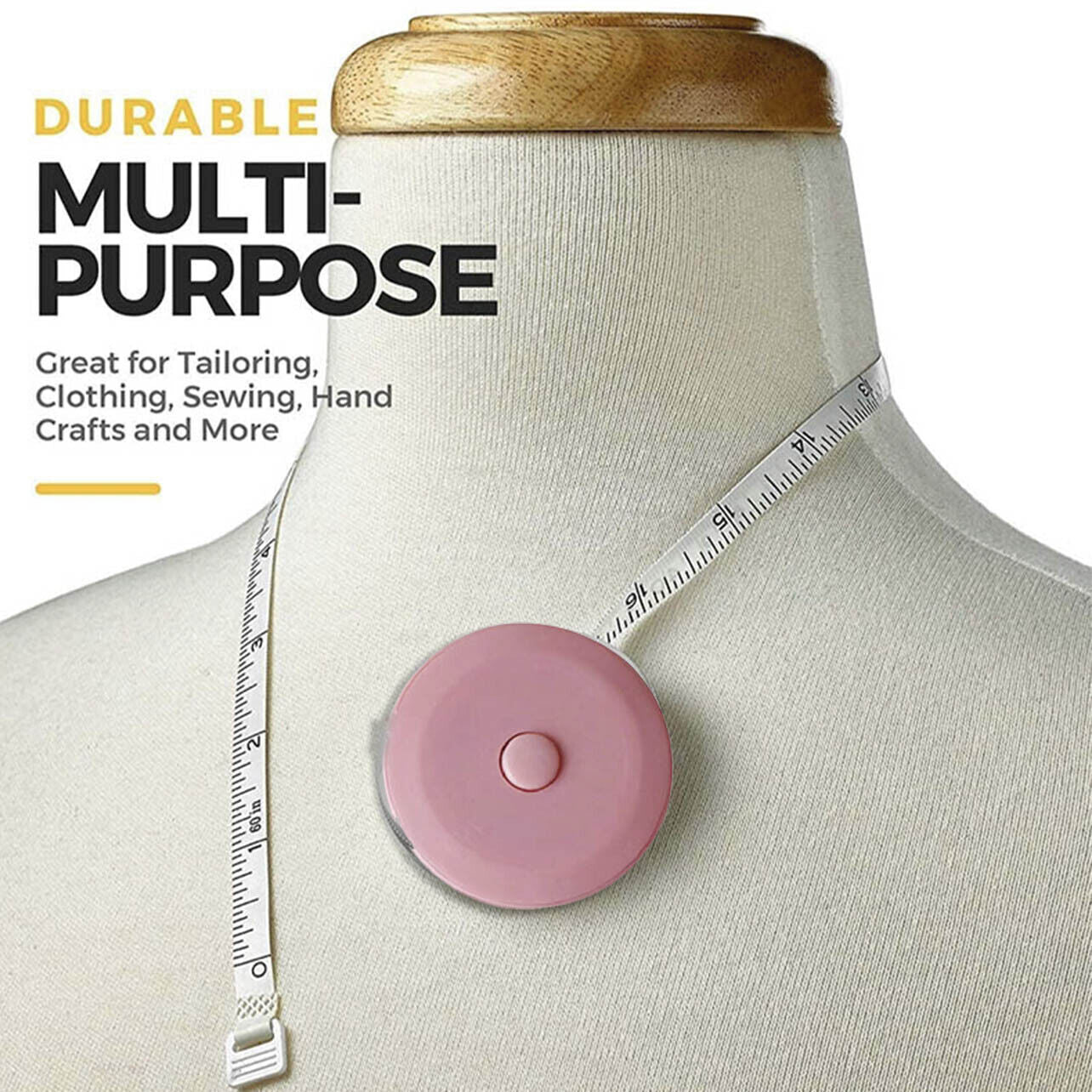 1.5m Retractable Soft Tape Measure with Lanyard for Sewing