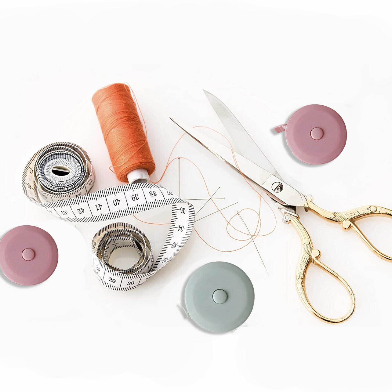 1.5m Retractable Soft Tape Measure with Lanyard for Sewing