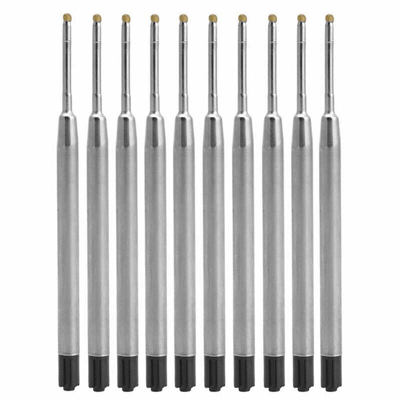 10 Pcs Black Ballpoint Pen Refills Medium Point