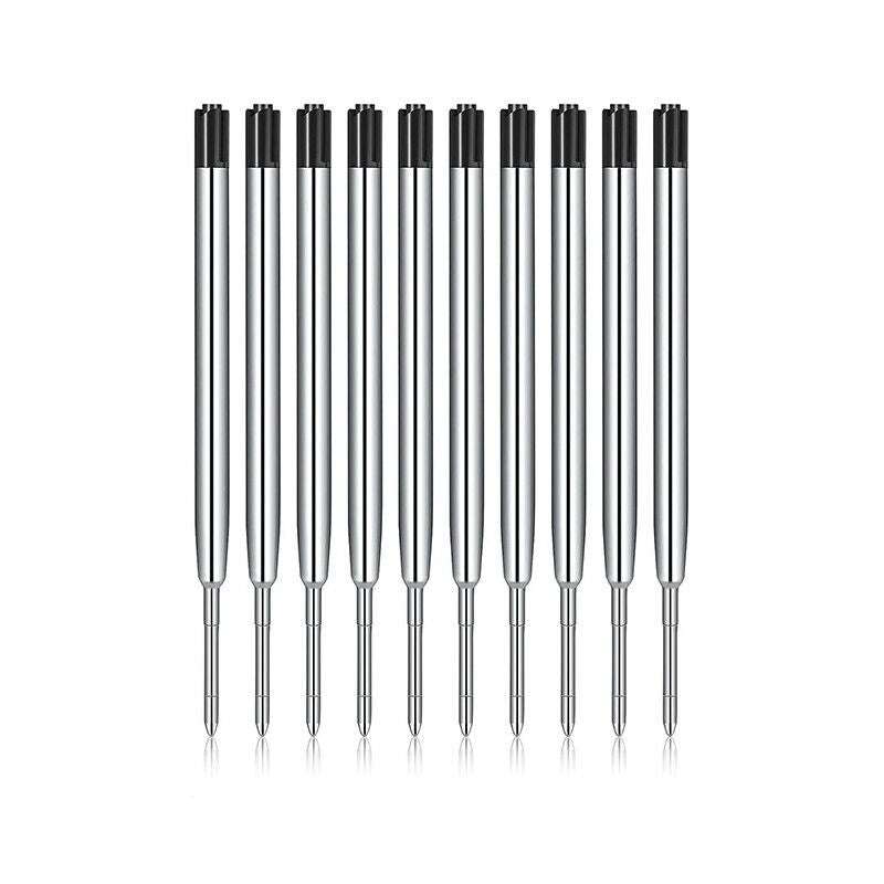 10 Pcs Black Ballpoint Pen Refills Medium Point