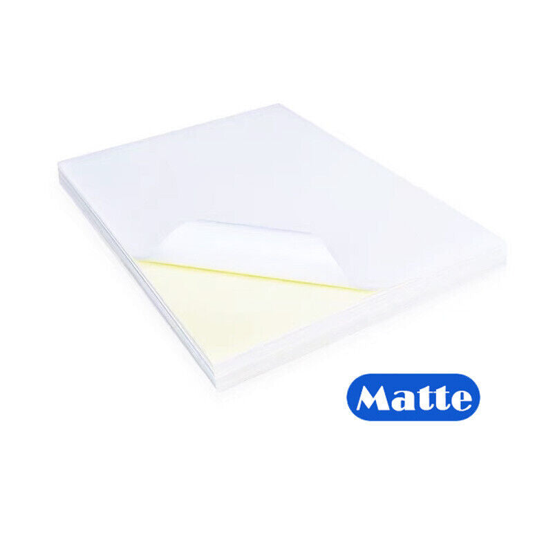 Self Adhesive Label Paper Sheets 105GSM Matte or Glossy