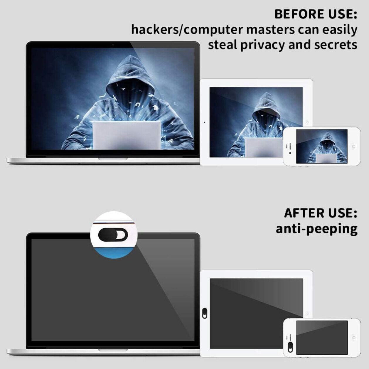 3pcs Ultra-Thin Webcam Cover Slide for Laptop