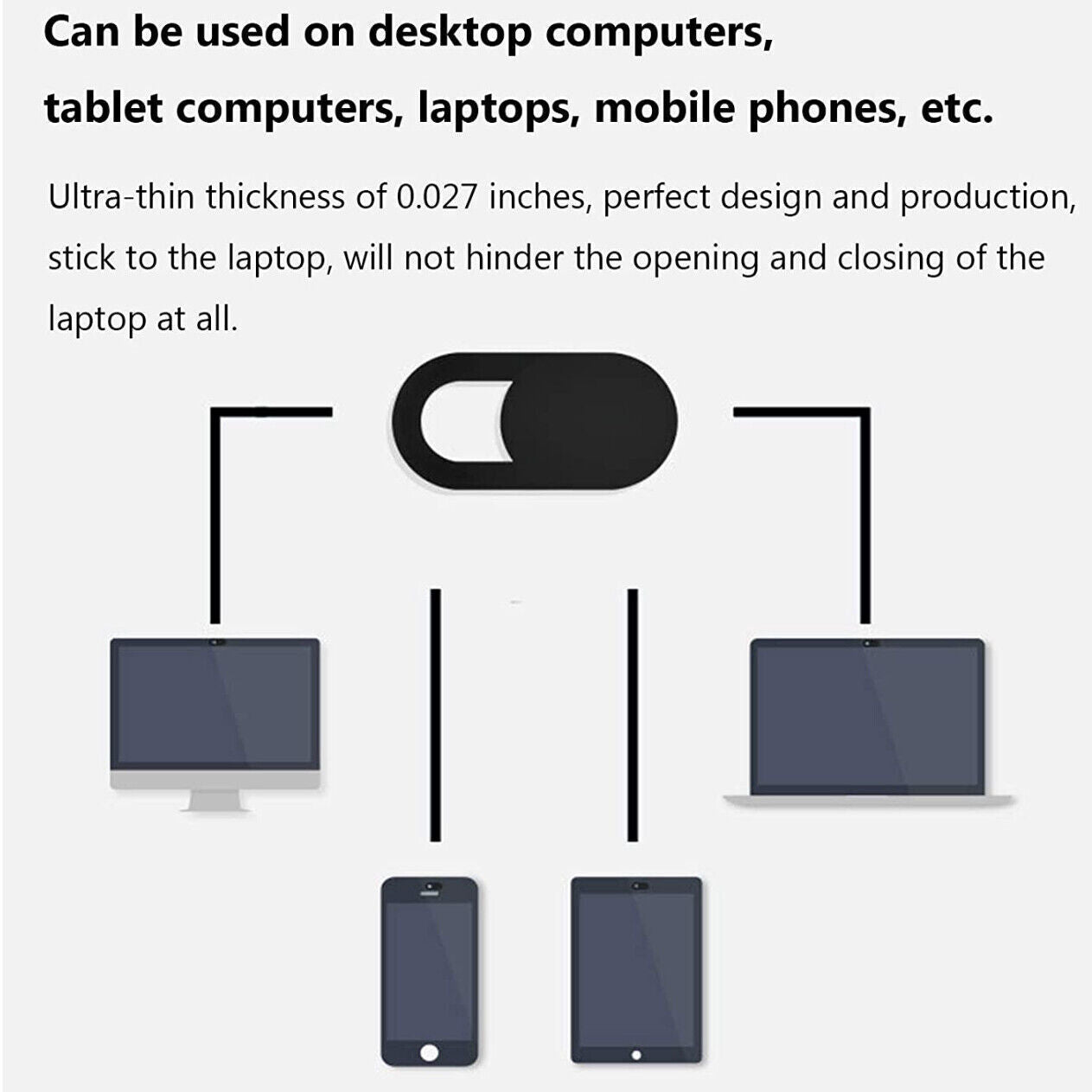 3pcs Ultra-Thin Webcam Cover Slide for Laptop