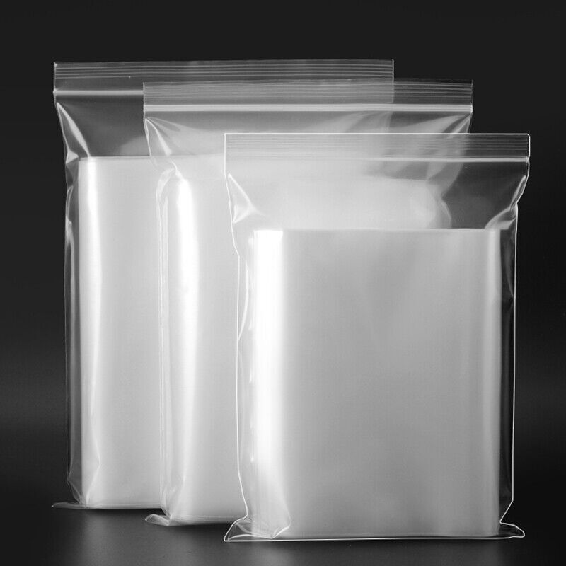 100μm Bulk Clear PE Zip Bags Resealable Storage Pack