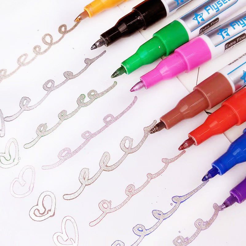 12 Colours Double Line Outline Marker Pens Water-Based