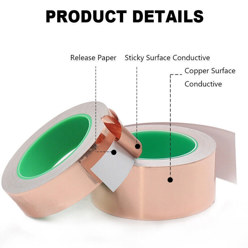 Double-Sided Copper Foil Tape 50mm x 10m Conductive EMI