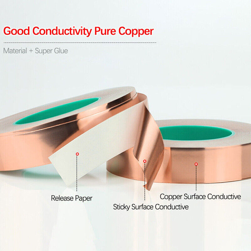 Double-Sided Copper Foil Tape 50mm x 10m Conductive EMI