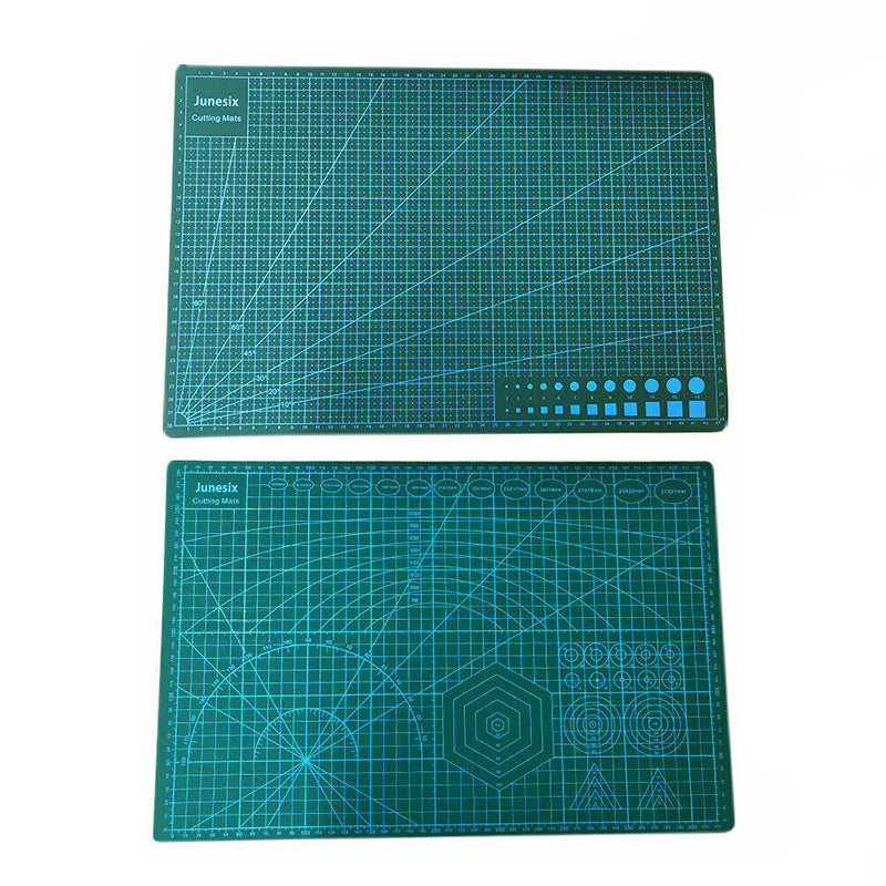 5 Sizes PVC Cutting Mat Self Healing Green Grid Junesix