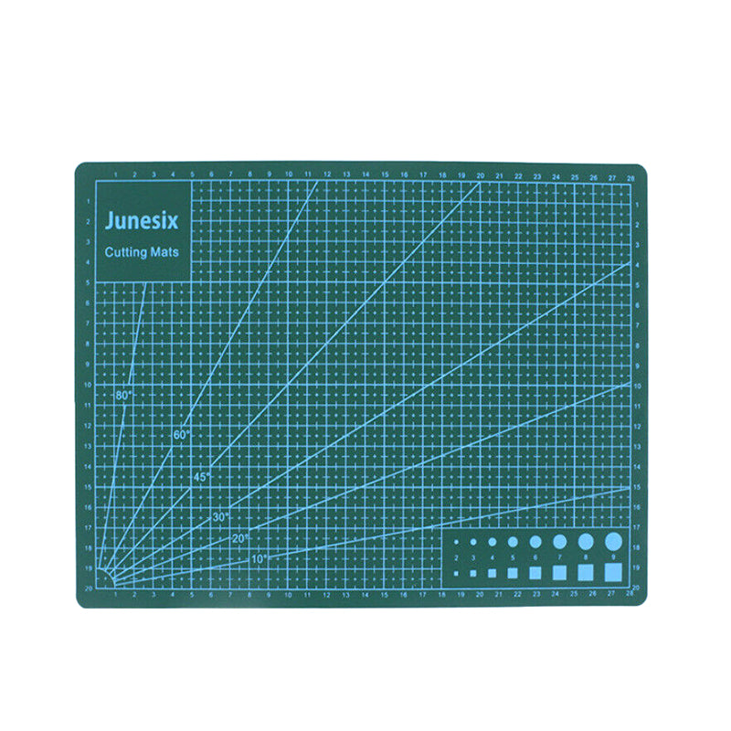 5 Sizes PVC Cutting Mat Self Healing Green Grid Junesix