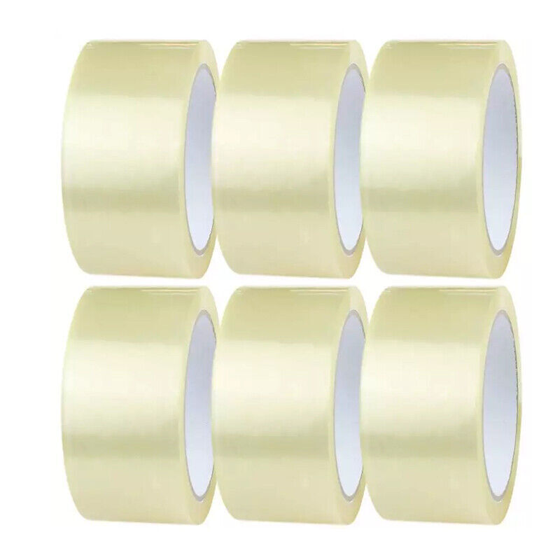6–48 Rolls Clear Packing Tape 48mm x 100m Strong Hold