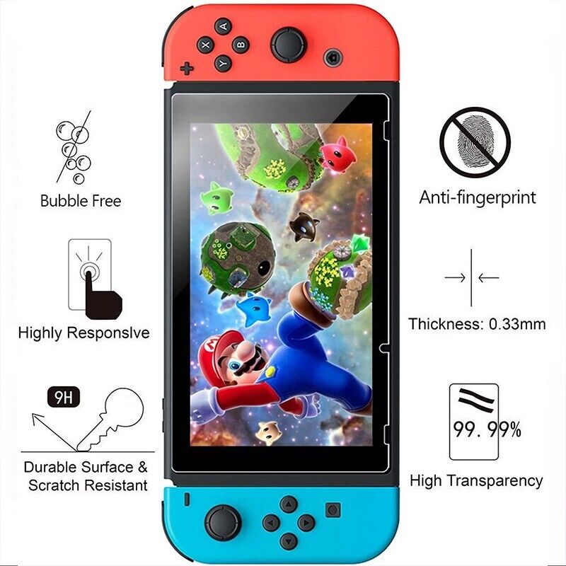 2 Pcs Nintendo Switch Screen Protector 9H Tempered