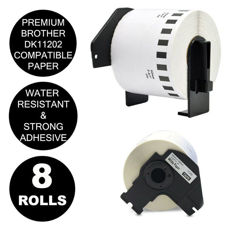 8 Rolls Compatible Brother DK-11202 Label Rolls for QL Series Printers
