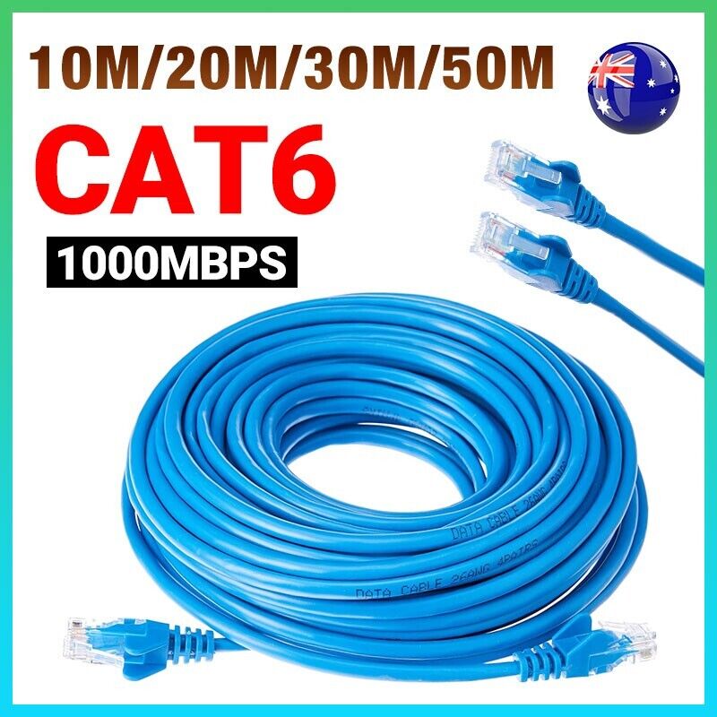 Ethernet LAN Cable CAT6 1000Mbps 10M to 50M