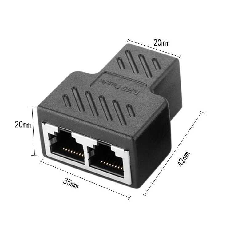 RJ45 Network Splitter Adapter for Cat5 to Cat7