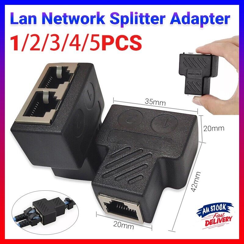 RJ45 Network Splitter Adapter for Cat5 to Cat7