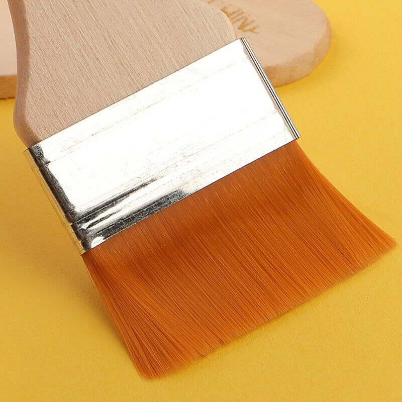 3 Pcs Flat Paint Brush Set with Wooden Handle for Art and Crafts